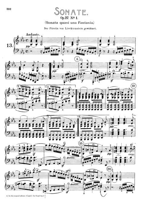 Sonata Op. 27, No. 1 (Sonata Quasi Una Fantasia)